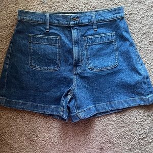 NWT Madewell high rise sailor short in brickford wash. Size 30.